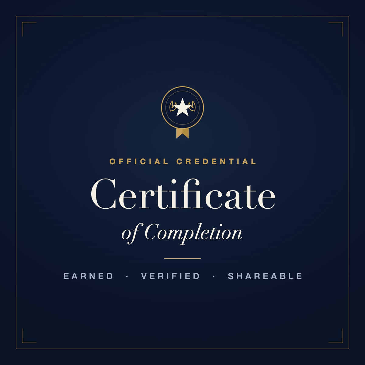 Certificate — Sample course — edit or delete me