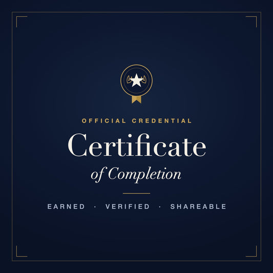 Certificate — Sample course — edit or delete me